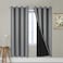 Yakamok Gray Full Shading Curtain Panels for Windows 2 Thick Layers Thermal Insulated Drapes with Black Liner for Living Room52Wx72L Grey 2 Panels