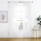 Anjee White Sheer Curtains 96 inches Long 4 Panels Rod Pocket Voile Sheer Christmas Curtains Privacy Protection Translucency Window Drapes for Living Room Bedroom Dining Room Party52 x 96 Inch