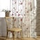 VOGOL Sheer Curtains 96 Inches Long Red Floral Embroidered Semi Sheer Rod Pocket Curtains for Living RoomBedroom W52 X L96 2 Pieces