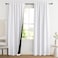 NICETOWN 100 Blackout Window Curtain Panels Cold and Full Light Blocking Drapes with Black Liner for Nursery 84 Inches Drop Thermal Insulated Draperies Pure White 2 Pieces 52 inches Wide