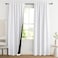 NICETOWN 100 Blackout Window Curtain Panels Cold and Full Light Blocking Drapes with Black Liner for Nursery 84 Inches Drop Thermal Insulated Draperies Pure White 2 Pieces 52 inches Wide
