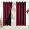 BGment Thermal Insulated 100 Blackout Curtains for Bedroom with Black Liner Double Layer Full Room Darkening Noise Reducing Grommet Curtain 52 x 63 Inch Burgundy Red 2 Panels