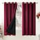 BGment Thermal Insulated 100 Blackout Curtains for Bedroom with Black Liner Double Layer Full Room Darkening Noise Reducing Grommet Curtain 52 x 63 Inch Burgundy Red 2 Panels