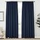 NICETOWN Vertical Blinds Window Curtain Panels Navy Color 70 by 84 inches Set of 2 Panels Energy Saving Blackout Curtains for Hall Room