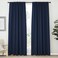 NICETOWN Vertical Blinds Window Curtain Panels Navy Color 70 by 84 inches Set of 2 Panels Energy Saving Blackout Curtains for Hall Room
