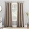 Sun Zero Easton Energy Saving Blackout Tab Top Curtain Panel 40 x 95 Stone