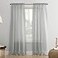 No. 918 No 918 Erica Crushed Sheer Voile Rod Pocket Curtain Panel Silver Gray 51W x 63L 1 Panel