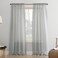 No. 918 No 918 Erica Crushed Sheer Voile Rod Pocket Curtain Panel Silver Gray 51W x 63L 1 Panel