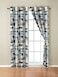 Rugs 4 Rustic Modern Farmhouse Cabin Lodge Window Treatment Grommet Curtain Set with Patchwork of Grizzly Bears and Buffalo Plaid Check Patterns Beige Blue Curtain Set Western 2