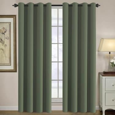 H.VERSAILTEX HVERSAILTEX Blackout Curtain for Living Room Thermal Insulated Window Treatment Curtain Extra Long 108 inch Length Energy Saving Solid Grommet Top Blackout Drape One Panel Bluish Gray52W