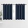 NICETOWN Short Curtains for Kitchen Windows Grommet Thermal Insulated Blackout Curtain Draperies for NurseryKitchenBedroomBay Window 2 Panels 52W x 36L2 inches Header Navy