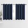 NICETOWN Short Curtains for Kitchen Windows Grommet Thermal Insulated Blackout Curtain Draperies for NurseryKitchenBedroomBay Window 2 Panels 52W x 36L2 inches Header Navy
