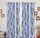 DriftAway Paint Brush Watercolor Lined Thermal Insulated Blackout Grommet Window Curtains Navy Blue White Ink Stroke Stripe Pattern Energy Saving 2 Layers 2 Panels 52 Inch by 84 Inch