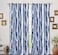DriftAway Paint Brush Watercolor Lined Thermal Insulated Blackout Grommet Window Curtains Navy Blue White Ink Stroke Stripe Pattern Energy Saving 2 Layers 2 Panels 52 Inch by 84 Inch