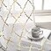 Kotile Gold and White Sheer Curtains 45 Inch Length 2 Panels Set Metallic Moroccan Ogee Print Sheer Kitchen Curtains Rod Pocket Light Filtering Privacy Short Sheer Window Curtains W52 x L45 Inch