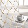 Kotile Gold and White Sheer Curtains 45 Inch Length 2 Panels Set Metallic Moroccan Ogee Print Sheer Kitchen Curtains Rod Pocket Light Filtering Privacy Short Sheer Window Curtains W52 x L45 Inch