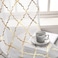 Kotile Gold and White Sheer Curtains 45 Inch Length 2 Panels Set Metallic Moroccan Ogee Print Sheer Kitchen Curtains Rod Pocket Light Filtering Privacy Short Sheer Window Curtains W52 x L45 Inch