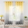 KOUFALL Sheer Living Room Curtains 72 Inches LongDecorative Patterned Curtains for Dining Room Windows Livingroom with Grommets52x72 Inch Length 2 Panels SetYellow