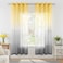 KOUFALL Sheer Living Room Curtains 72 Inches LongDecorative Patterned Curtains for Dining Room Windows Livingroom with Grommets52x72 Inch Length 2 Panels SetYellow