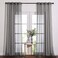 NICETOWN Sheer Curtains 108 Extra Long Grommet Top Soft Voile Texture Window Draperies for VillaCottage 108 Wide Total 2 Pieces Dark Grey