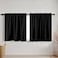 KOUFALL 52 W Short Blackout Curtains for Wide Small Windows RV Camper 30 Inch Length Thermal Insulated Room Darkening Half Window Drapes for Bedroom Kitchen Cafe Black