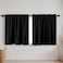 KOUFALL 52 W Short Blackout Curtains for Wide Small Windows RV Camper 30 Inch Length Thermal Insulated Room Darkening Half Window Drapes for Bedroom Kitchen Cafe Black