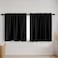 KOUFALL 52 W Short Blackout Curtains for Wide Small Windows RV Camper 30 Inch Length Thermal Insulated Room Darkening Half Window Drapes for Bedroom Kitchen Cafe Black