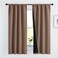 NICETOWN Total Blackout Panels for Nursery Super Soft Heavy Duty and Thick Window Treatment Curtains 63 inches Long with Black Lined for Basement 1 Pair Cappuccino 42 inches Wide Each Panel