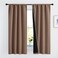 NICETOWN Total Blackout Panels for Nursery Super Soft Heavy Duty and Thick Window Treatment Curtains 63 inches Long with Black Lined for Basement 1 Pair Cappuccino 42 inches Wide Each Panel
