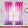 KOUFALL Hot Pink Curtains 2 PanelsCute Curtains for Teen Girls Bedroom Aesthetic