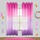 KOUFALL Hot Pink Curtains 2 PanelsCute Curtains for Teen Girls Bedroom Aesthetic