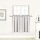 Better Home Style 100 Blackout 2 Tiers Window Curtain Insulated Drapes Short Panels for Kitchen Bathroom Basement RV Camper or Any Small Window M3036 Light GreySilver 2 Panels 28 W X 36 L Each