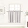 Better Home Style 100 Blackout 2 Tiers Window Curtain Insulated Drapes Short Panels for Kitchen Bathroom Basement RV Camper or Any Small Window M3036 Light GreySilver 2 Panels 28 W X 36 L Each