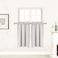 Better Home Style 100 Blackout 2 Tiers Window Curtain Insulated Drapes Short Panels for Kitchen Bathroom Basement RV Camper or Any Small Window M3036 Light GreySilver 2 Panels 28 W X 36 L Each