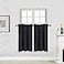 Better Home Style 100 Blackout 2 Tiers Window Treatment Curtain Insulated Drapes Short Panels for Kitchen Bathroom Basement RV Camper or Any Small Window M3036 Black 2 Panels 28 W X 36 L Each