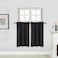 Better Home Style 100 Blackout 2 Tiers Window Treatment Curtain Insulated Drapes Short Panels for Kitchen Bathroom Basement RV Camper or Any Small Window M3036 Black 2 Panels 28 W X 36 L Each