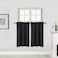 Better Home Style 100 Blackout 2 Tiers Window Treatment Curtain Insulated Drapes Short Panels for Kitchen Bathroom Basement RV Camper or Any Small Window M3036 Black 2 Panels 28 W X 36 L Each