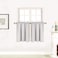 Better Home Style 100 Blackout 2 Tiers Window Curtain Insulated Drapes Short Panels for Kitchen Bathroom Basement RV Camper or Any Small Window M3024 Light GreySilver 2 Panels 28 W X 24 L Each