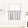 Better Home Style 100 Blackout 2 Tiers Window Curtain Insulated Drapes Short Panels for Kitchen Bathroom Basement RV Camper or Any Small Window M3024 Light GreySilver 2 Panels 28 W X 24 L Each