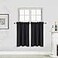 Better Home Style 100 Blackout 2 Tiers Window Treatment Curtain Insulated Drapes Short Panels for Kitchen Bathroom Basement RV Camper or Any Small Window M3024 Black 2 Panels 28 W X 24 L Each