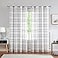 Randall Buffalo Plaid Semi Sheer Curtains for Living Room LinenLook Geometric Light Filtering Dining Room Window Drape for Farmhouse Bedroom Study RoomGrayWhite54x84 inch Long2 Panels