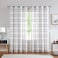 Randall Buffalo Plaid Semi Sheer Curtains for Living Room LinenLook Geometric Light Filtering Dining Room Window Drape for Farmhouse Bedroom Study RoomGrayWhite54x84 inch Long2 Panels