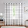 Randall Buffalo Plaid Semi Sheer Curtains for Living Room LinenLook Geometric Light Filtering Dining Room Window Drape for Farmhouse Bedroom Study RoomGrayWhite54x84 inch Long2 Panels