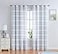 Randall Modern Geometric Curtain Panels Pair Soft Touch Light Filtering Blue semiSheer LinenLook Drape with Nickel Grommet TopRustic Farmhouse Style for Living Room95 inch2 Panels
