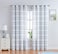 Randall Modern Geometric Curtain Panels Pair Soft Touch Light Filtering Blue semiSheer LinenLook Drape with Nickel Grommet TopRustic Farmhouse Style for Living Room95 inch2 Panels