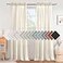 H.VERSAILTEX Linen Curtains Elegant Natural Linen Blended Curtains Energy Efficient Light Filtering Rod Pocket Window Treatments Panels Drapes for Livingroom Set of 2 Ivory 52 inch W X 108 inch L