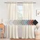 H.VERSAILTEX Linen Curtains Elegant Natural Linen Blended Curtains Energy Efficient Light Filtering Rod Pocket Window Treatments Panels Drapes for Livingroom Set of 2 Ivory 52 inch W X 108 inch L