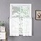 Tollpiz Sheer Tier Curtain Linen Textured Half Kitchen Curtains Sheer Light Filtering Rod Pocket Voile Small Curtains for Bathroom 25 x 36 inches Long White Set of 2 Panels