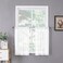 Tollpiz Sheer Tier Curtain Linen Textured Half Kitchen Curtains Sheer Light Filtering Rod Pocket Voile Small Curtains for Bathroom 25 x 36 inches Long White Set of 2 Panels