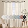 H.VERSAILTEX HVERSAILTEX Linen Blended Tab Top Curtains for Living RoomBedroom Elegant Energy Efficient Light Filtering Window Treatments Set of 2 52 x 84 Ivory